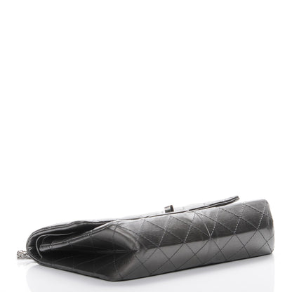 Chanel Metallic Aged Calfskin Quilted 2.55 Reissue 226 Flap Dark Silver 4 of 9