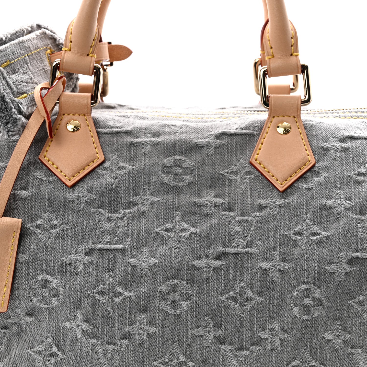 Louis Vuitton Monogram Denim Speedy Soft 30 Washed Gray 7 of 9