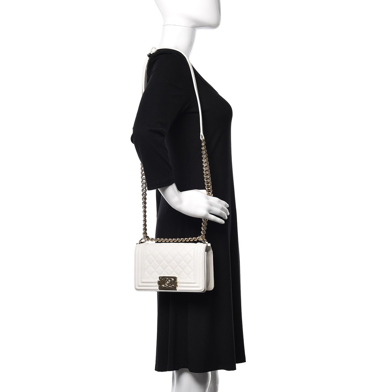 Chanel Calfskin Quilted Small Boy Flap White 2 of 19