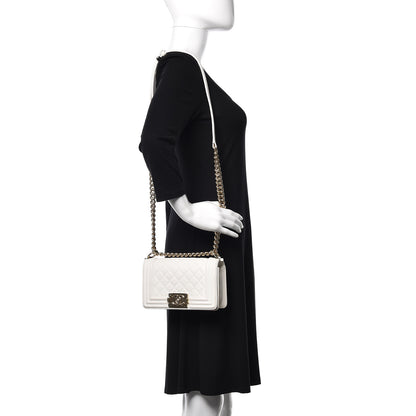 Chanel Calfskin Quilted Small Boy Flap White 2 of 19