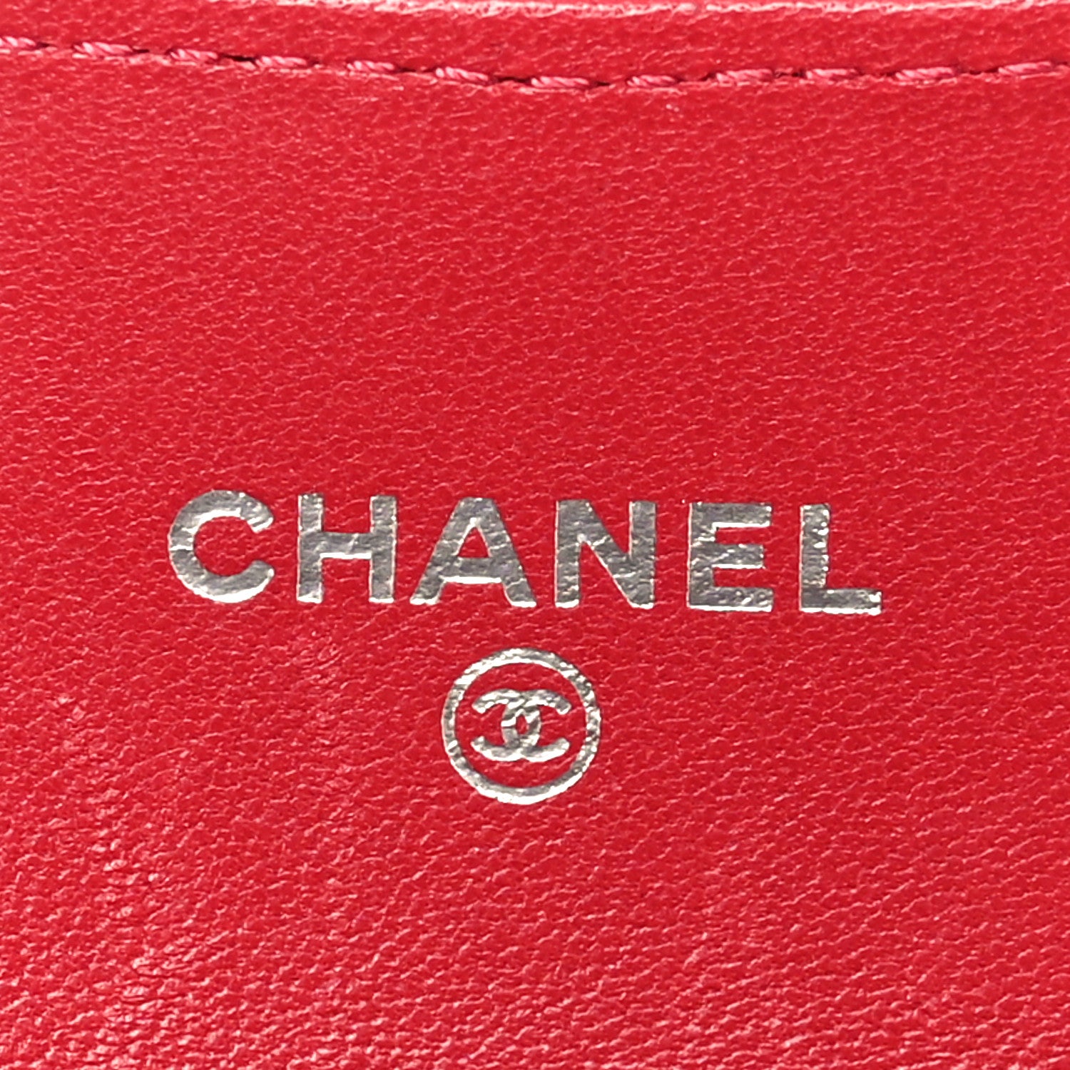 Chanel Lambskin Quilted Flap Card Holder Wallet Red 6 of 10