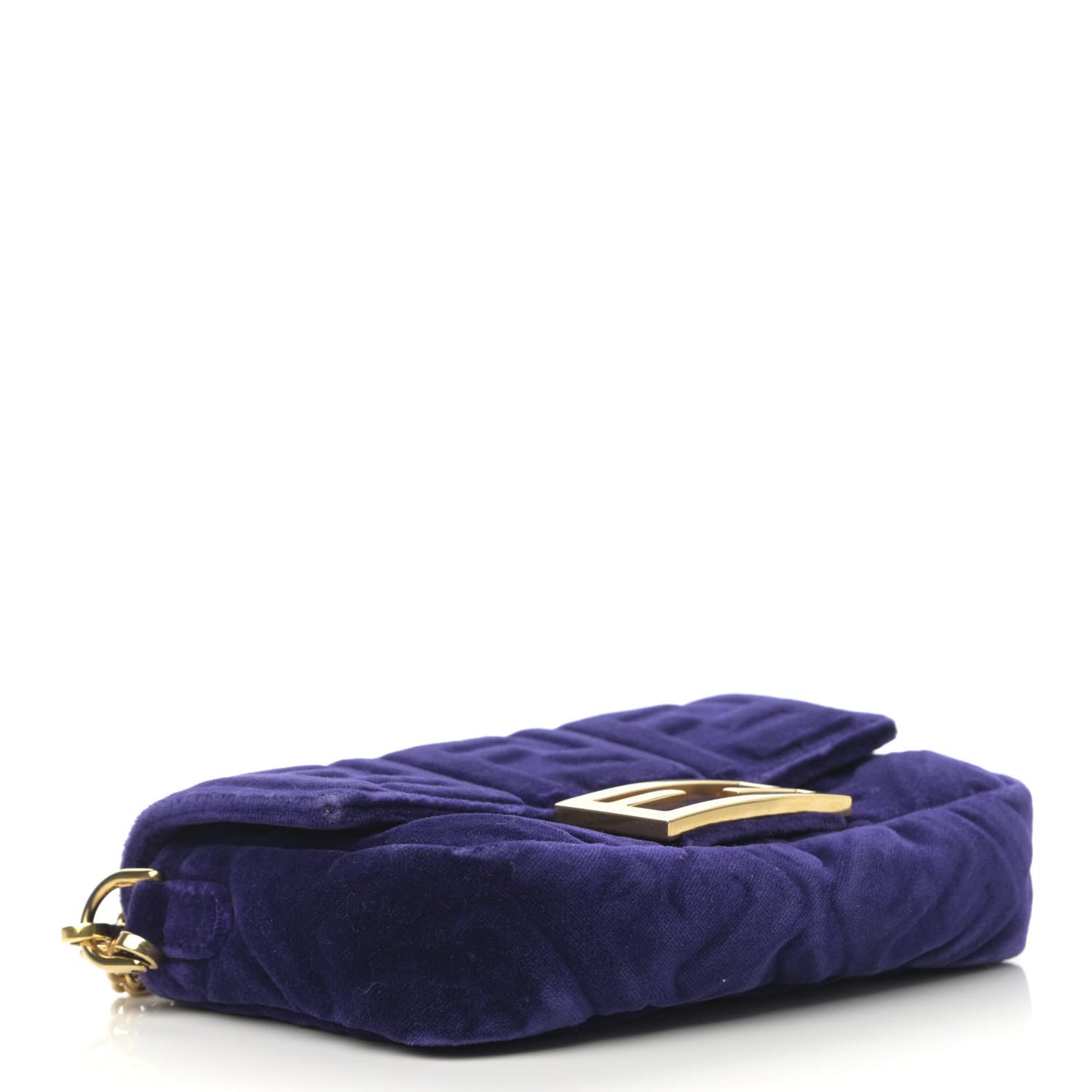 Velluto FF Embossed Mini Baguette Viola Plus