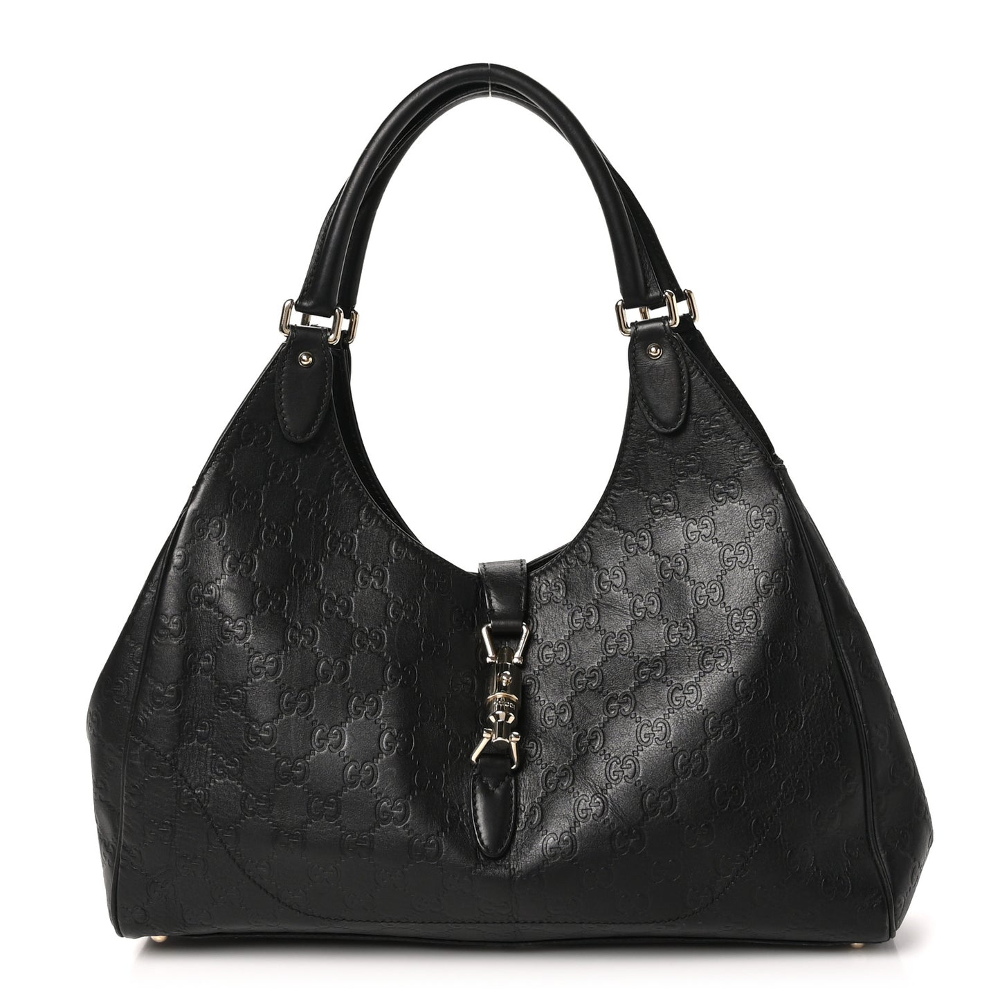 Guccissima Medium Jackie O Hobo Black