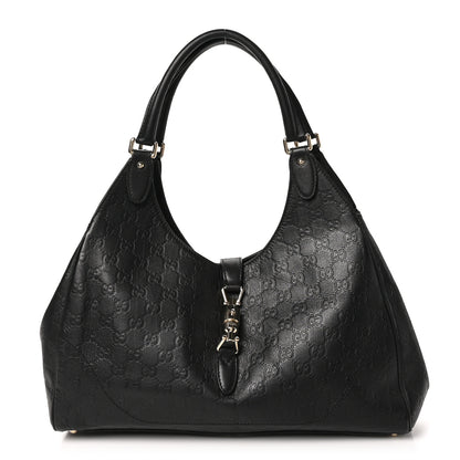Gucci Guccissima Medium Jackie O Hobo Black 1 of 10