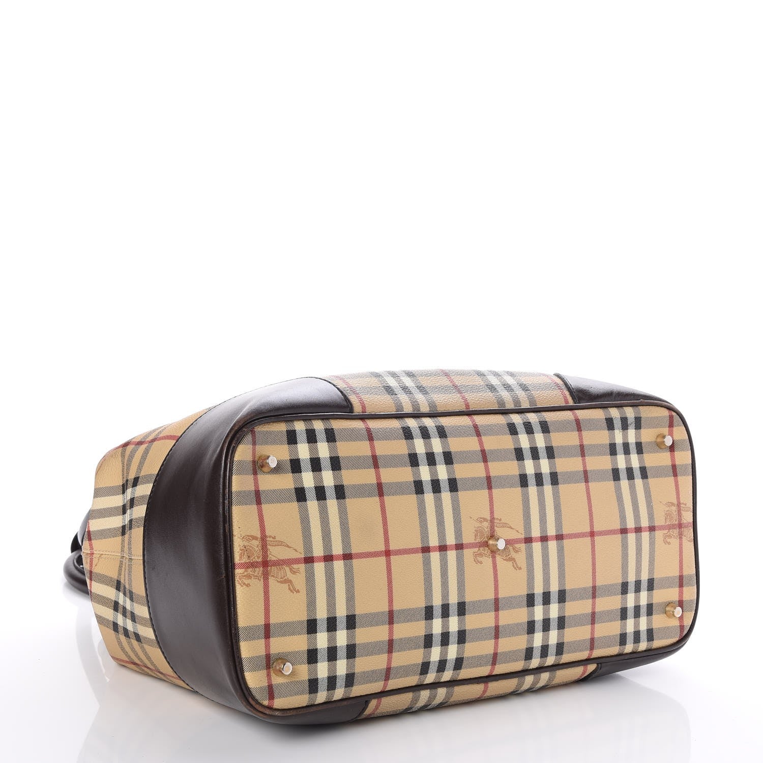 Burberry Haymarket Check Large Tote Chocolate 4 of 6
