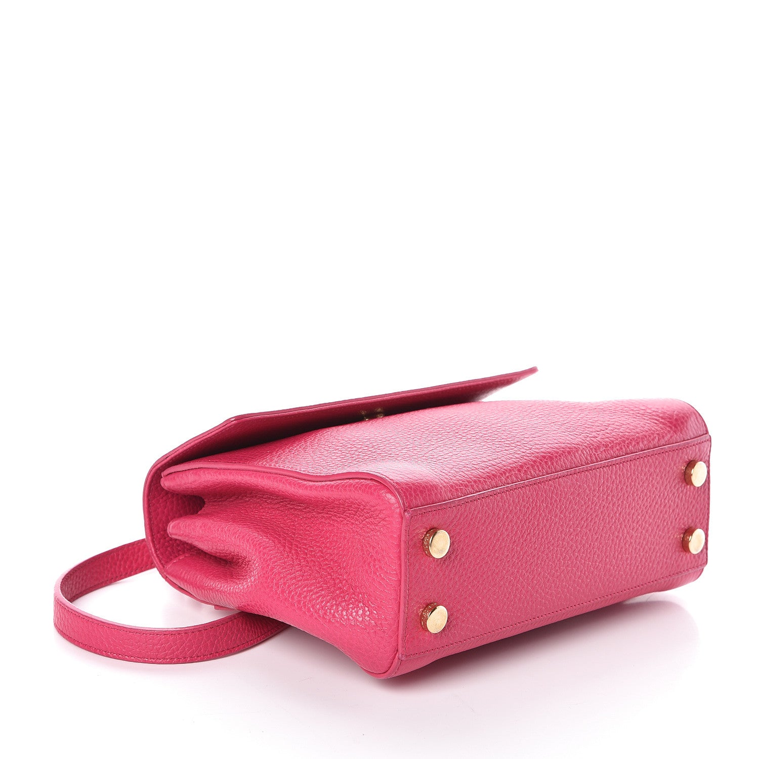 Saint Laurent Grained Calfskin Small Moujik Top Handle Bag Fuchsia 4 of 10