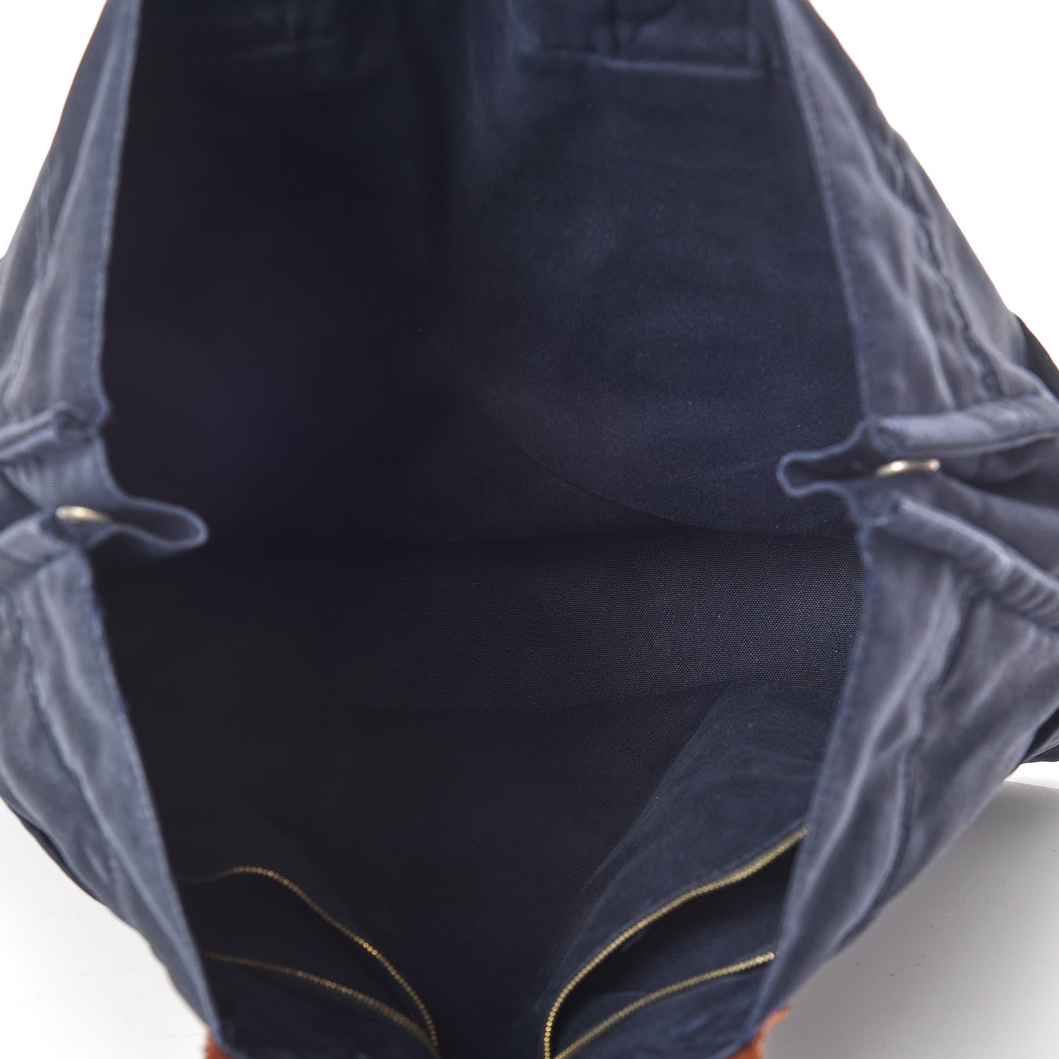 Hermes Canvas Fourre Tout MM Navy Brown 5 of 16