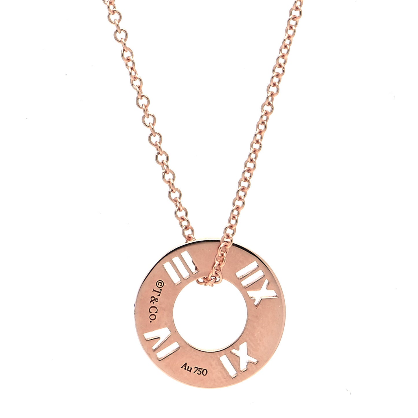 18K Rose Gold Diamond Atlas Pierced Pendant Necklace