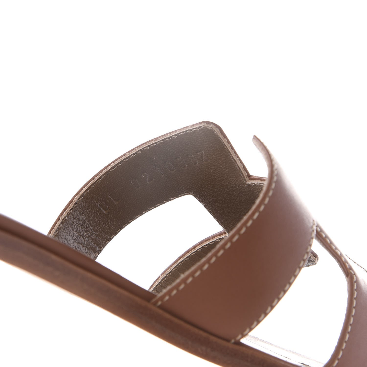 Hermes Box Calfskin Oran Sandals 36 Gold 8 of 11