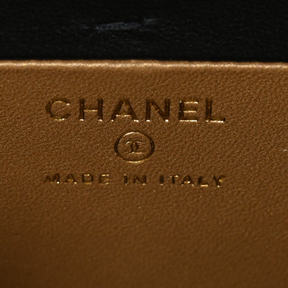Chanel Lambskin Quilted Vanity Clutch With Chain Black 14 of 31