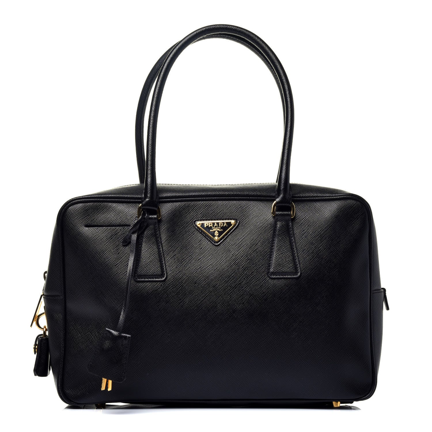 Prada Saffiano Lux Bowler Black 1 of 8