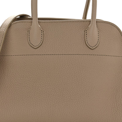 The Row Grained Calfskin Soft Margaux 10 Bag Dark Taupe 7 of 9