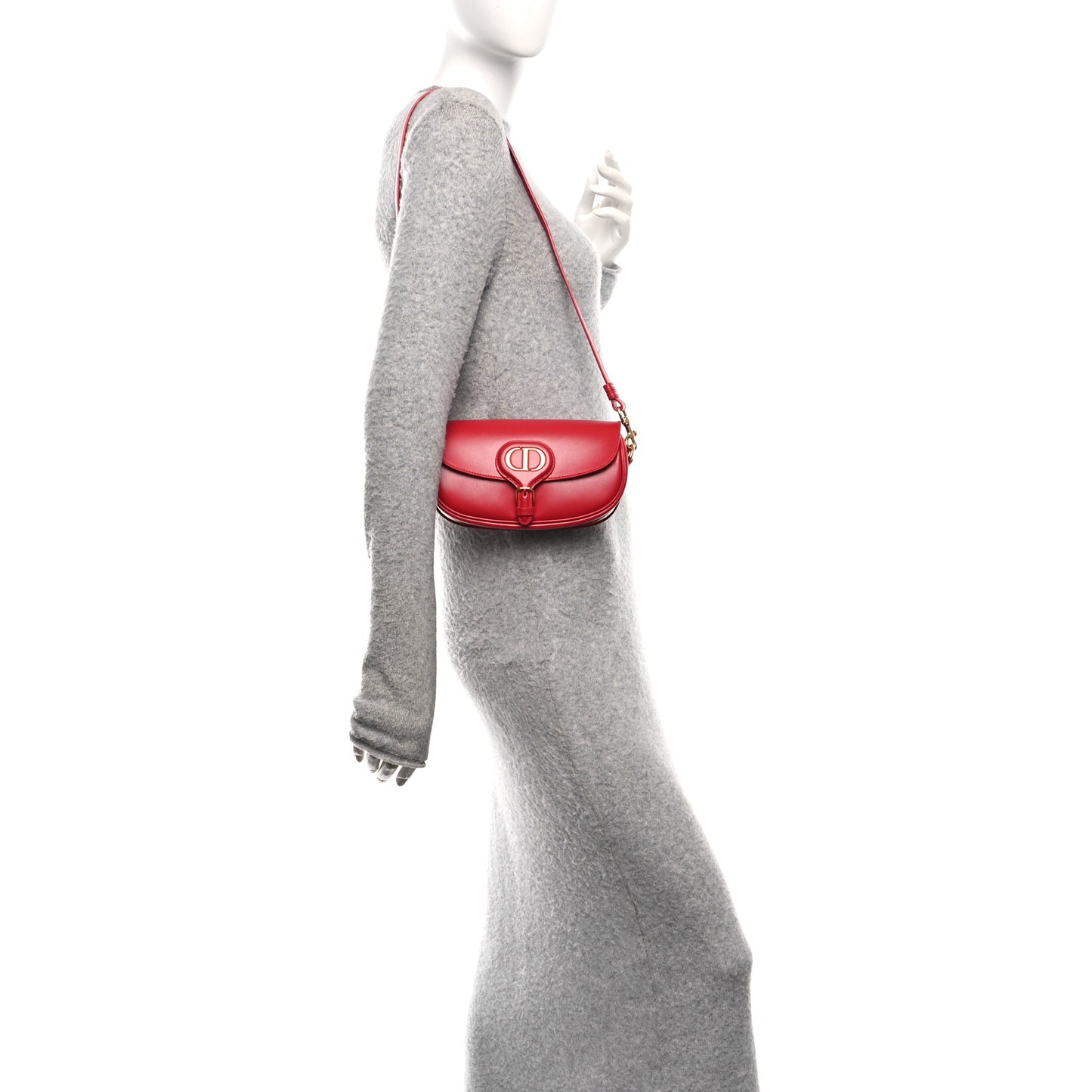 Box Calfskin East West Bobby Bag Flame Scarlett