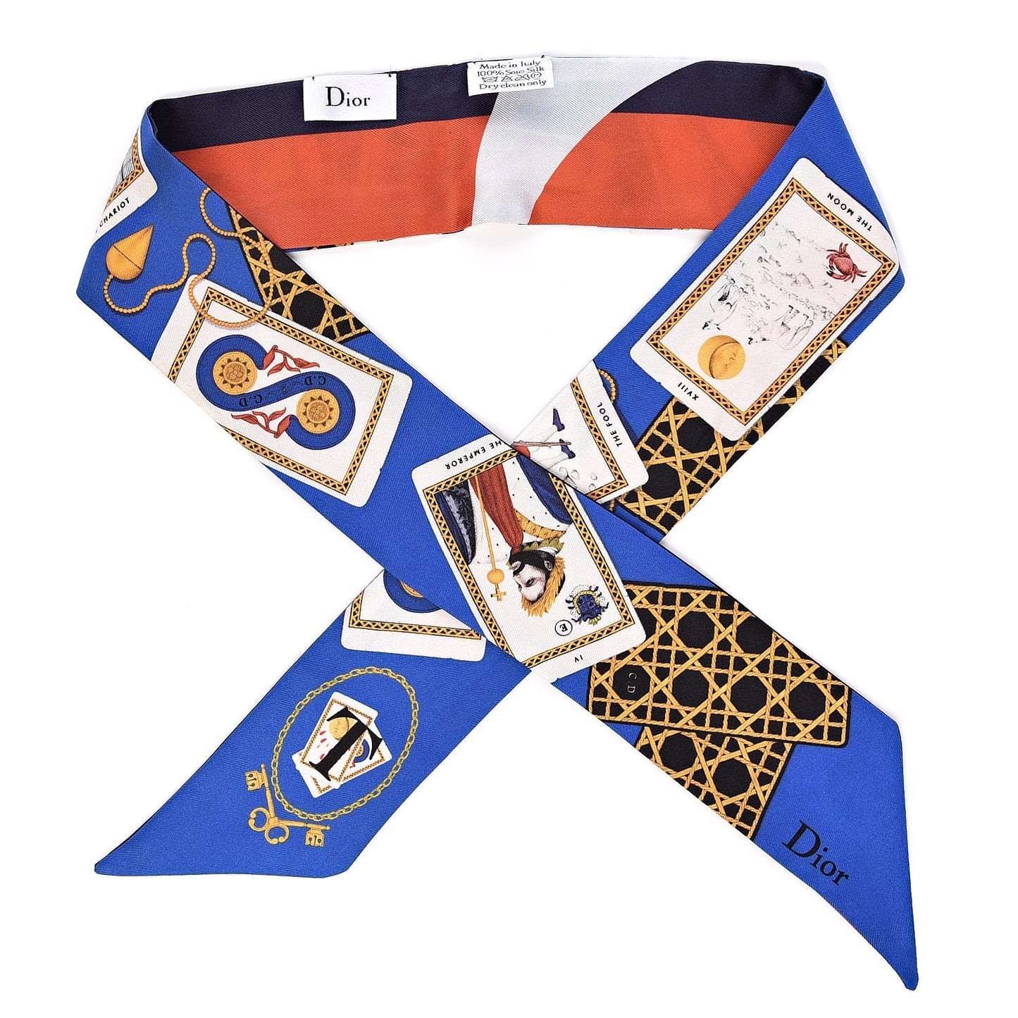 Silk ABCDior T Mitzah Scarf Blue