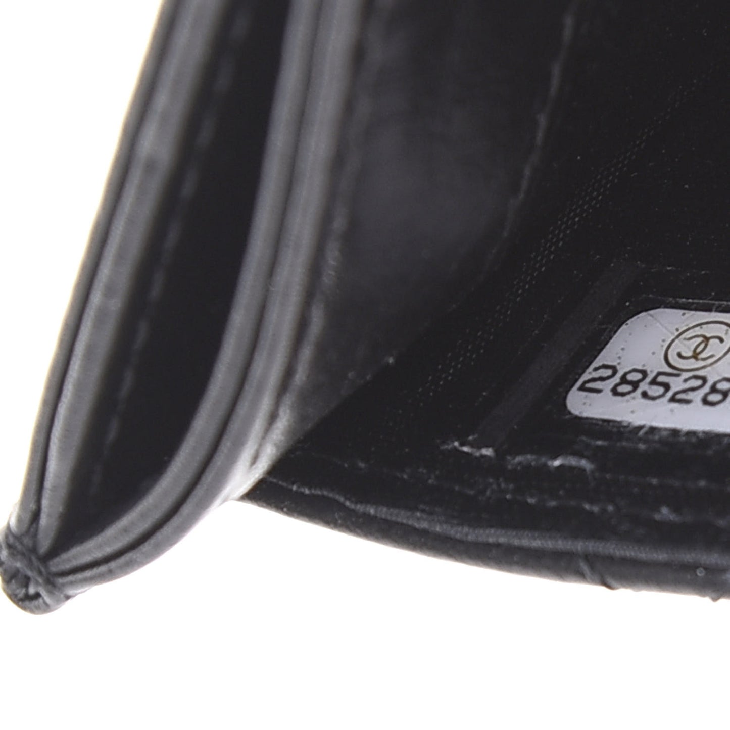 Aged Calfskin Quilted Reissue Card Holder So Black