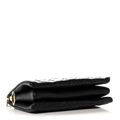 Louis Vuitton Lambskin Embossed Monogram Coussin PM Black 4 of 8