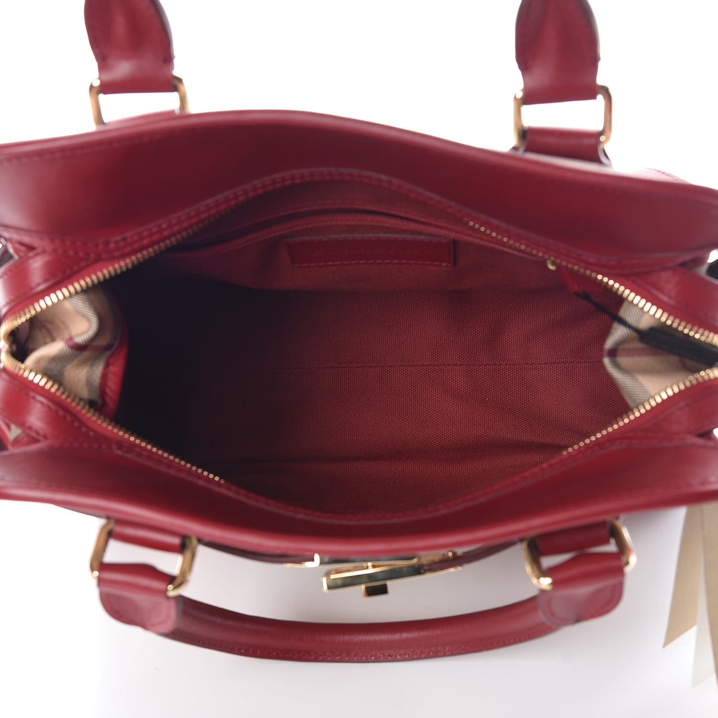 Haymarket Check Minford Portrait Tote Military Red