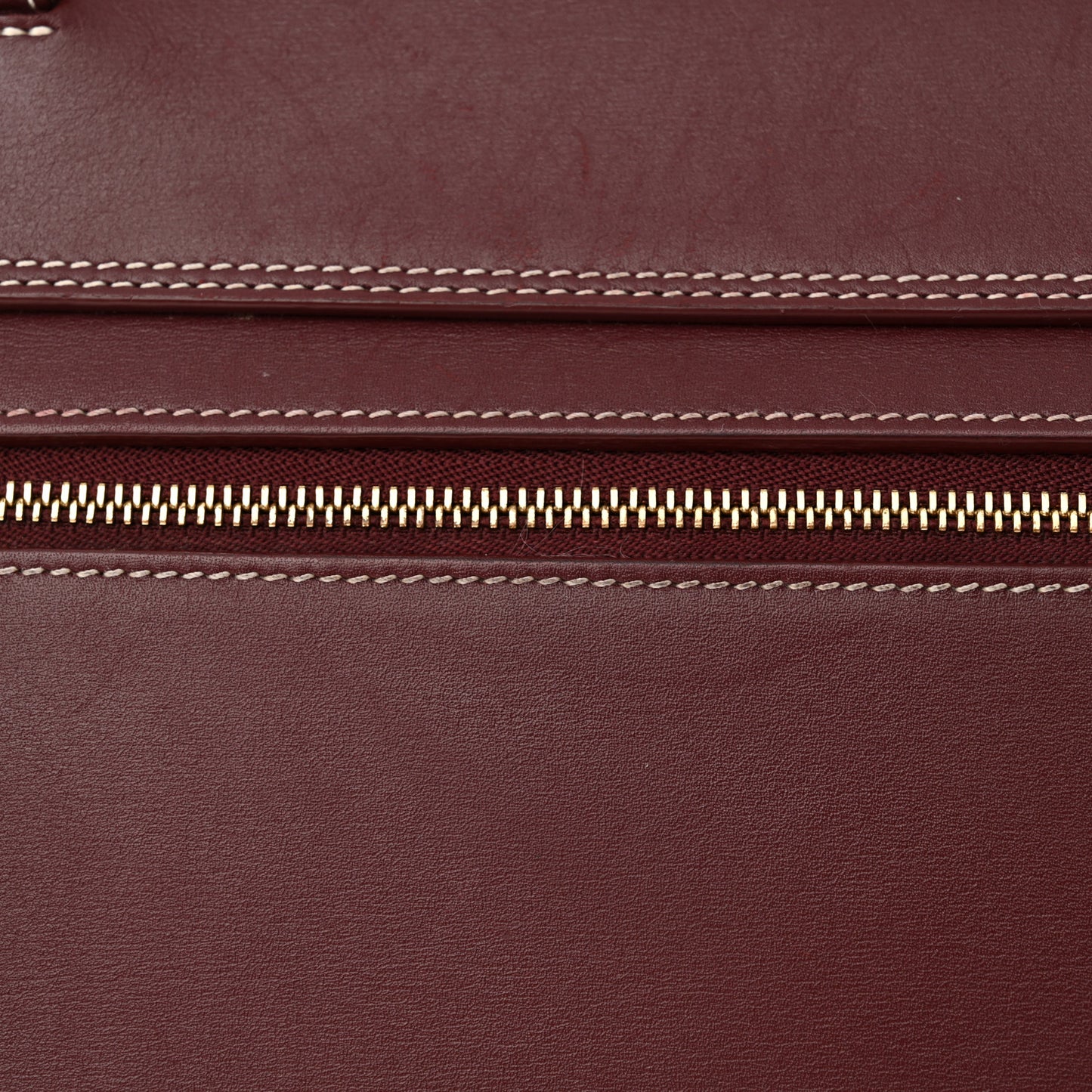 Natural Calfskin Mini Belt Bag Burgundy