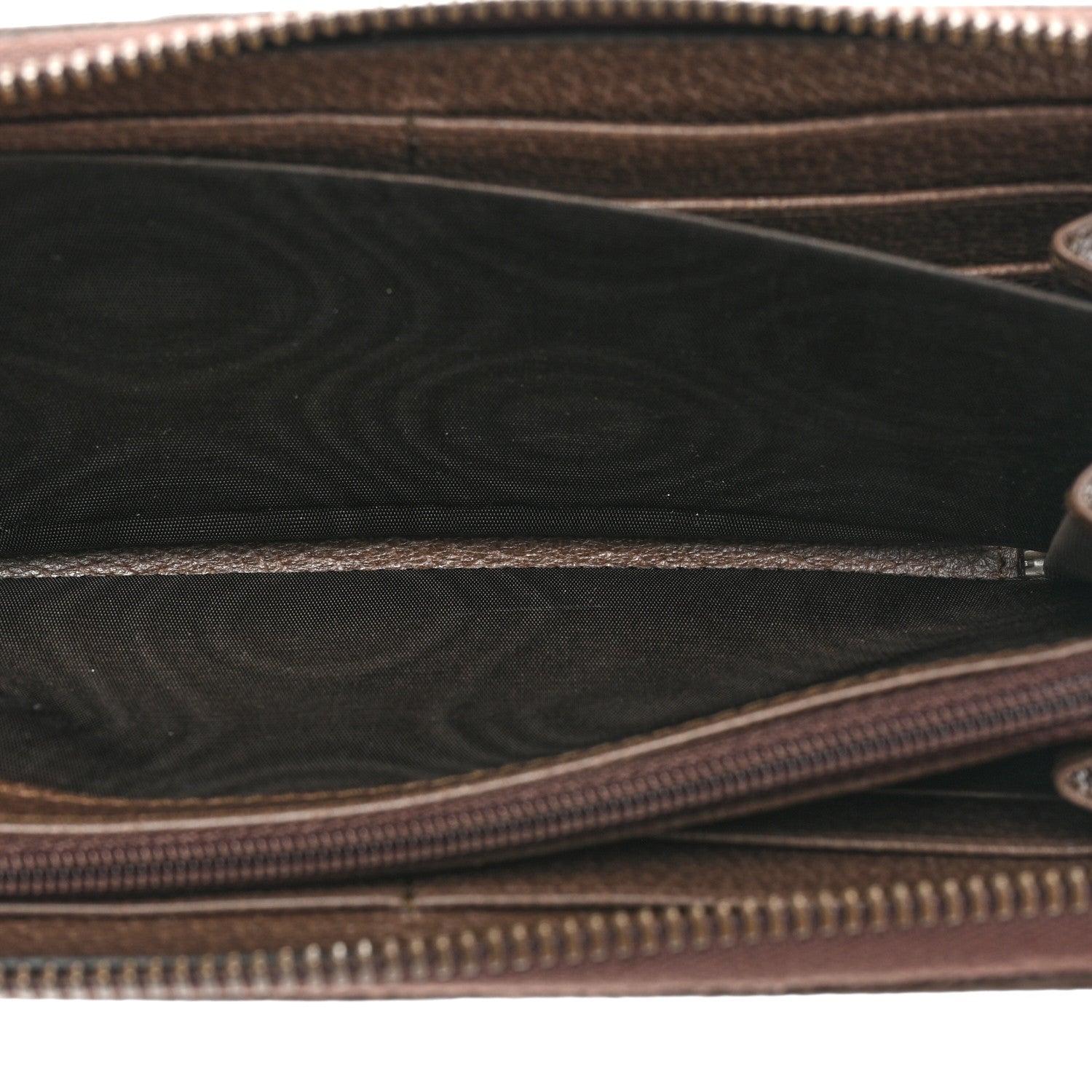 Gucci GG Supreme Monogram Web Ophidia Zip Around Wallet Brown 7 of 14