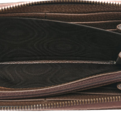 Gucci GG Supreme Monogram Web Ophidia Zip Around Wallet Brown 7 of 14