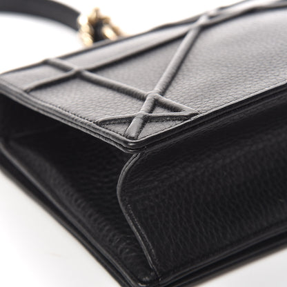 Christian Dior Grained Calfskin Medium Diorama Flap Bag Black 9 of 14