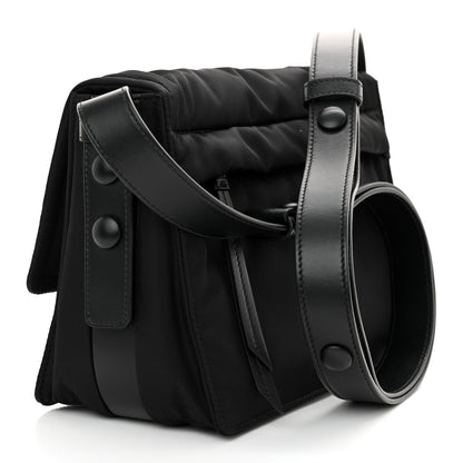 Prada Re-Nylon Vitello Padded Small Flap Shoulder Bag Black 3 of 10