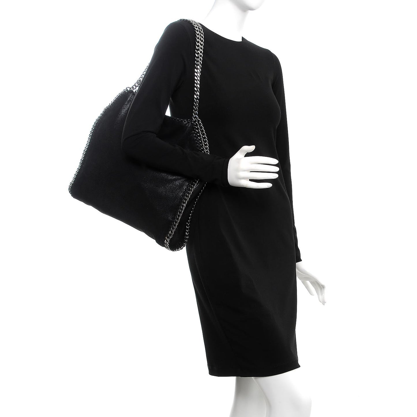 Shaggy Deer Small Falabella Tote Black