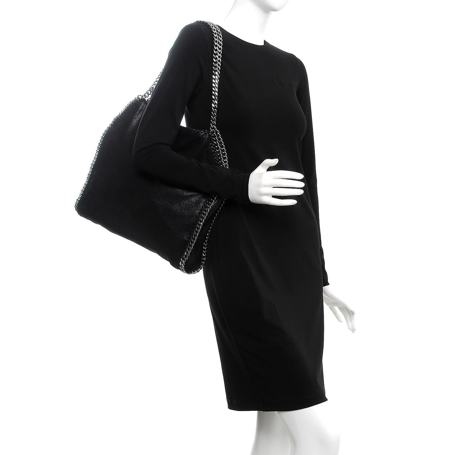 Stella McCartney Shaggy Deer Small Falabella Tote Black 2 of 7