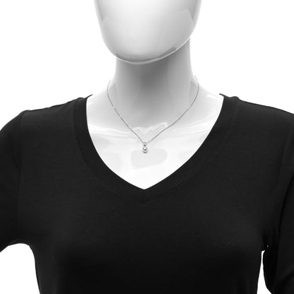 Mikimoto Sterling Silver Akoya Pearl 7mm Drop Pendant Necklace 2 of 6