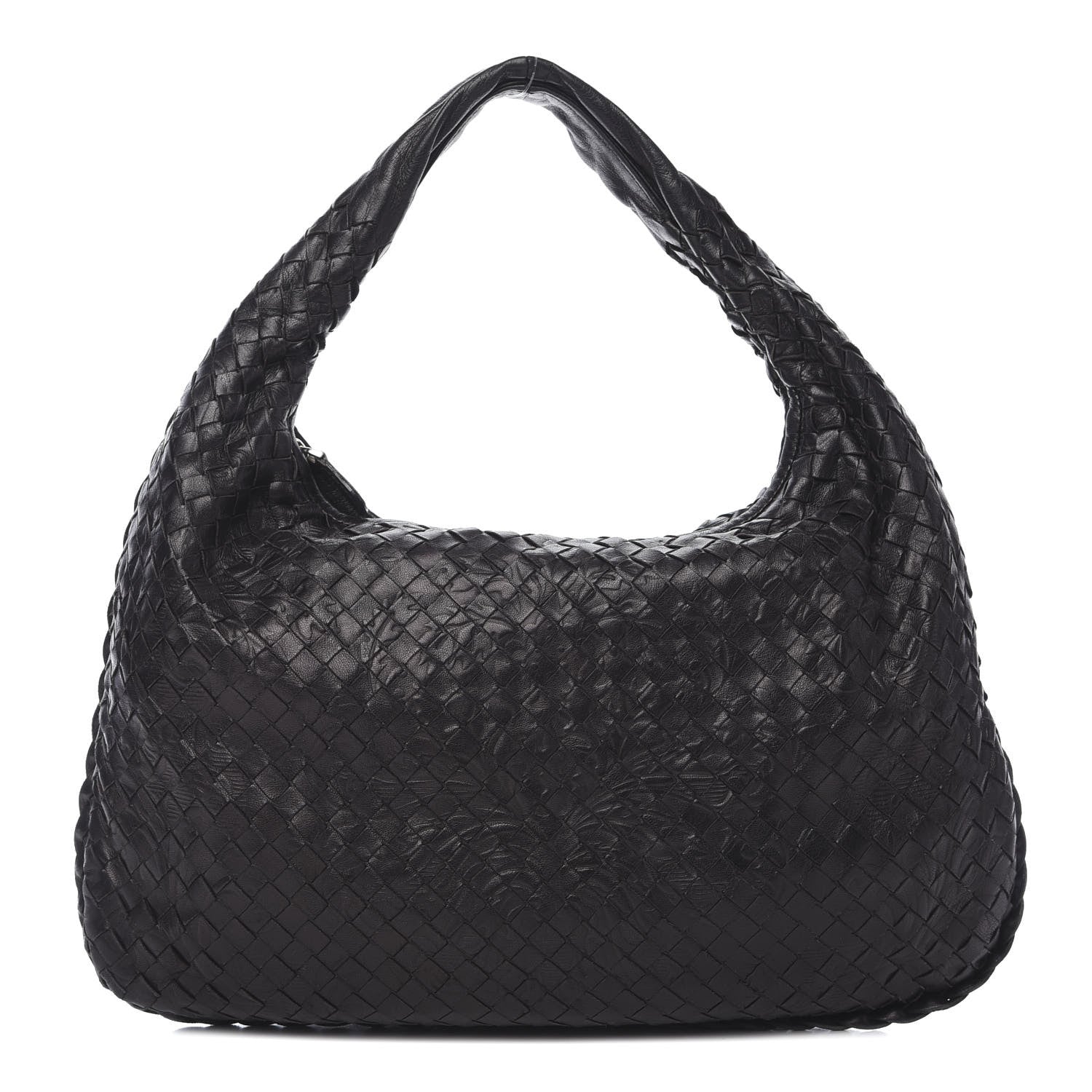 Bottega Veneta Nappa Intrecciato Embossed Medium Veneta Hobo Black 1 of 11