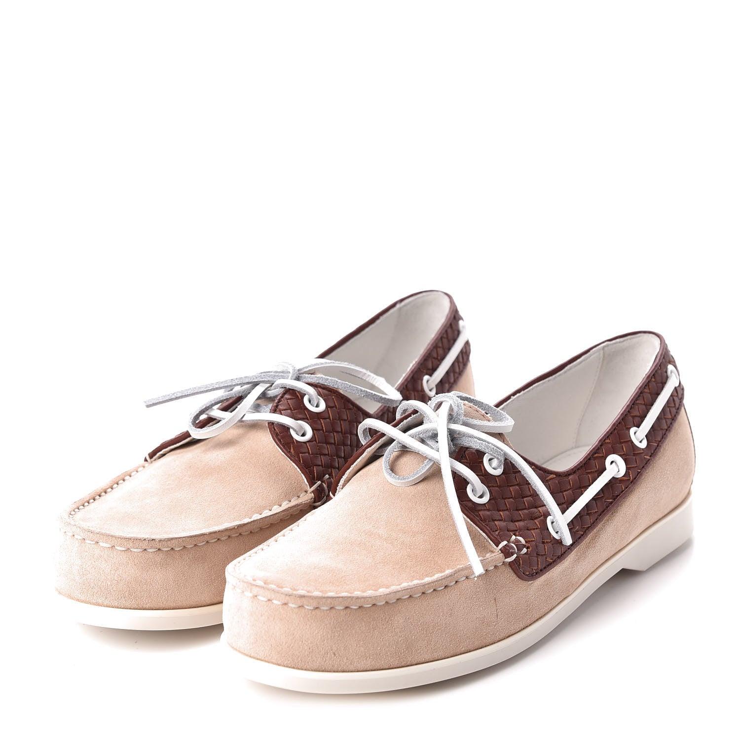 Bottega Veneta Suede Calfskin Micro Intrecciato Boat Flats 38.5 3 of 7