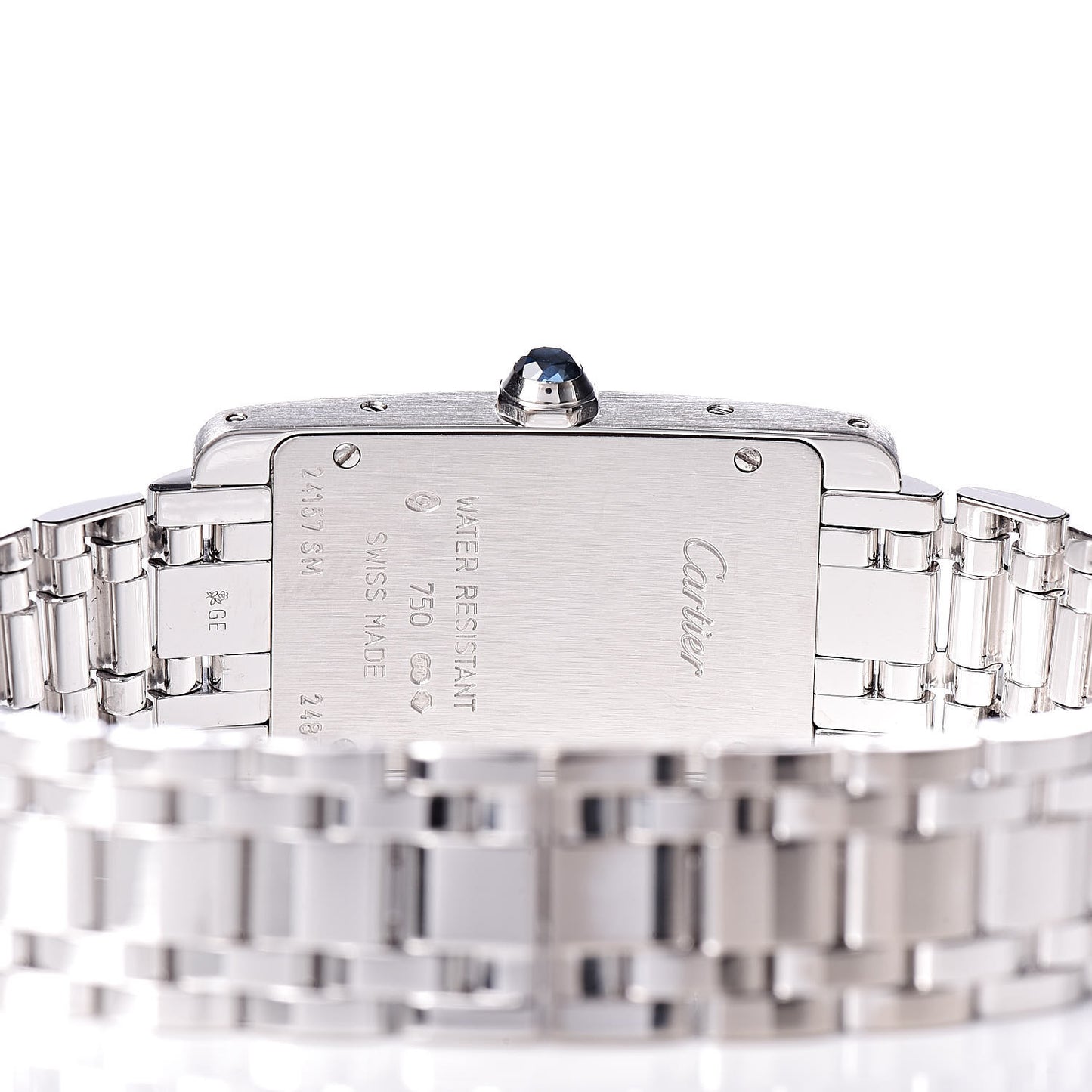 18K White Gold 19mm Tank Americaine Quartz Watch