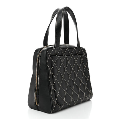Chanel Calfskin Contrast Stitch Surpique Black 3 of 13