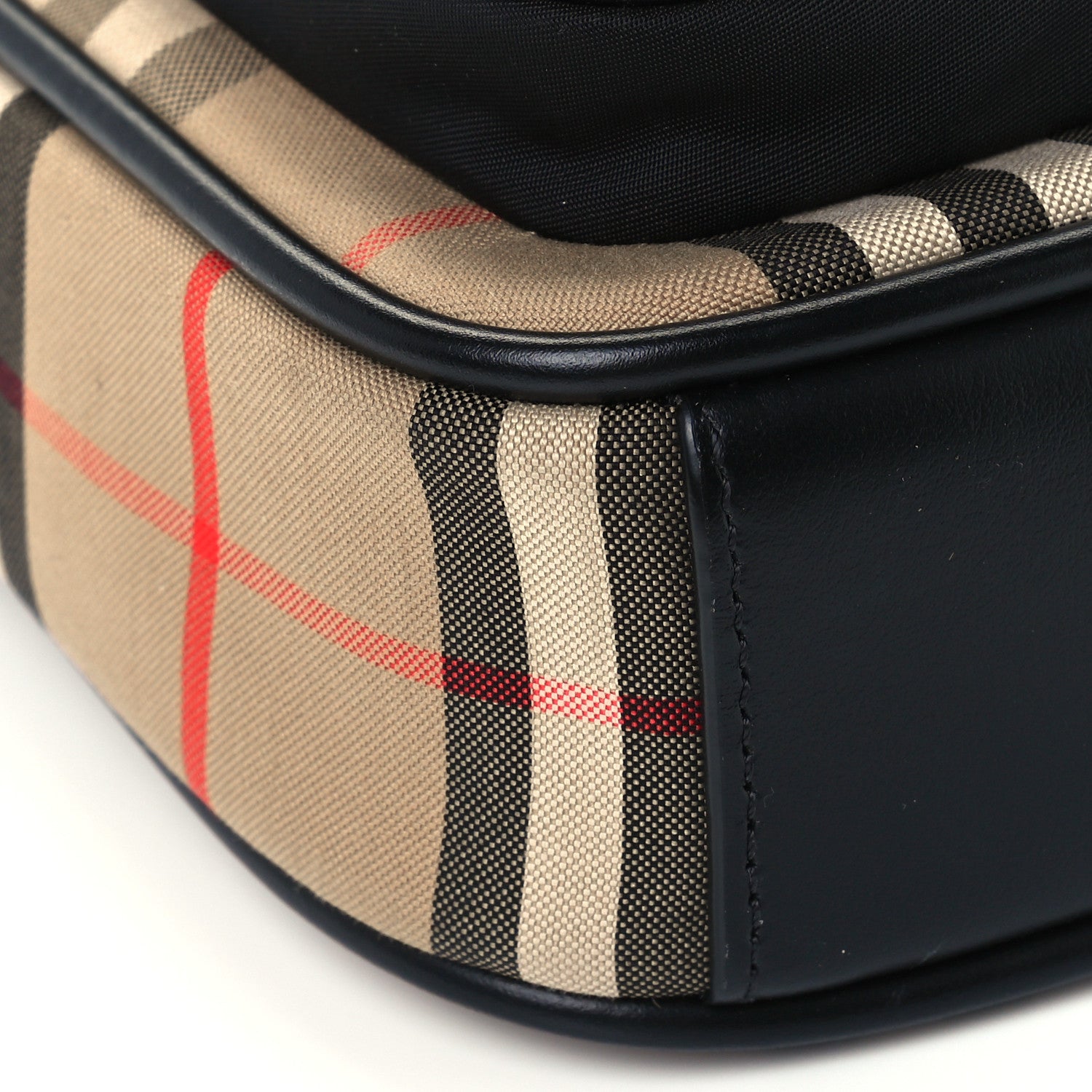 Burberry Canvas Calfskin Vintage Check Freddie Crossbody Bag Archive Beige 9 of 10