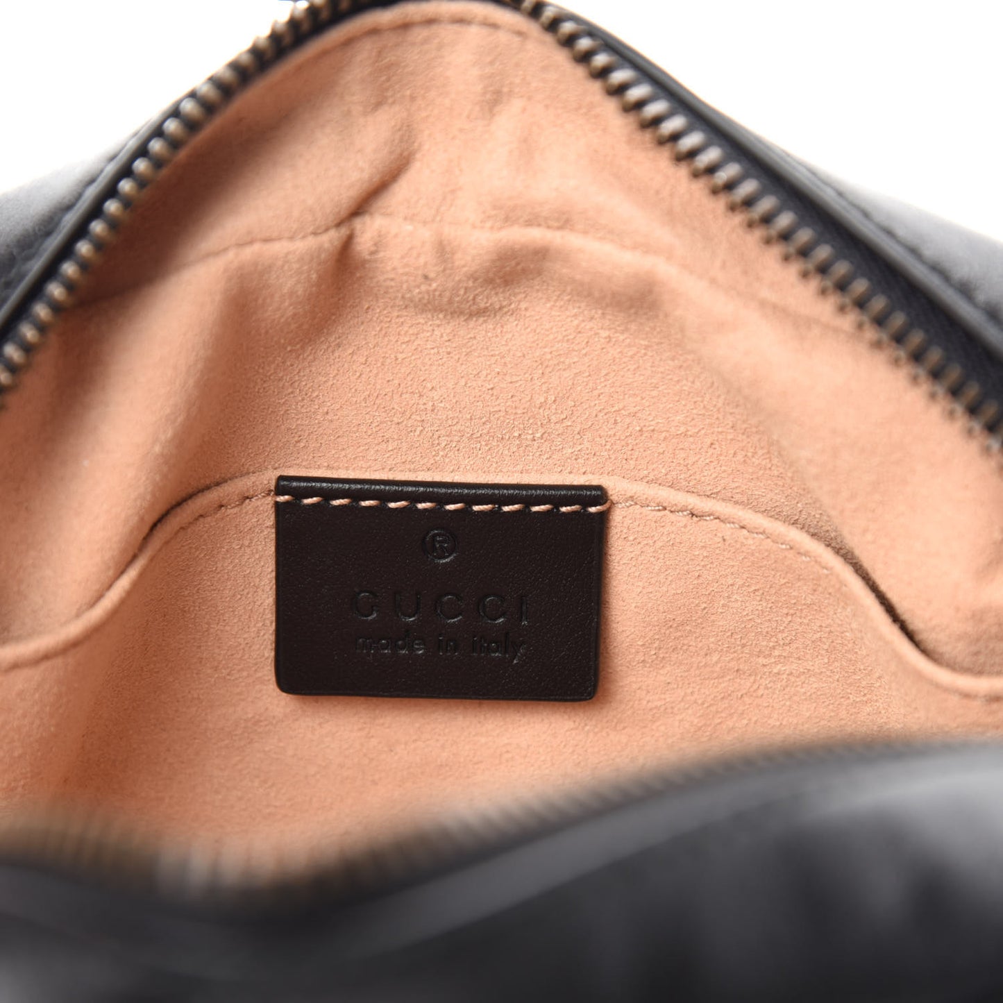 Calfskin Matelasse Mini GG Marmont Chain Shoulder Bag Black