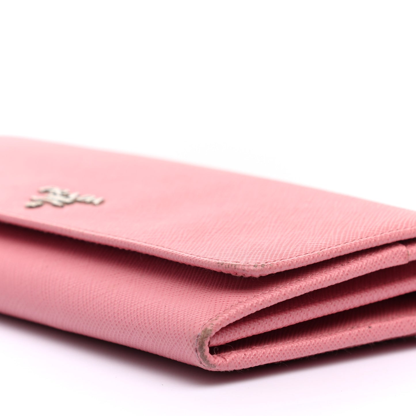 Saffiano Metal Oro Chain Wallet Begonia