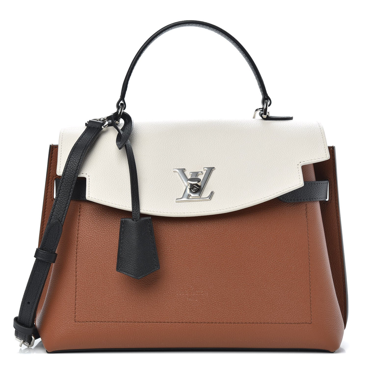 Louis Vuitton Soft Calfskin Lockme Ever Caramel Creme Black 1 of 9
