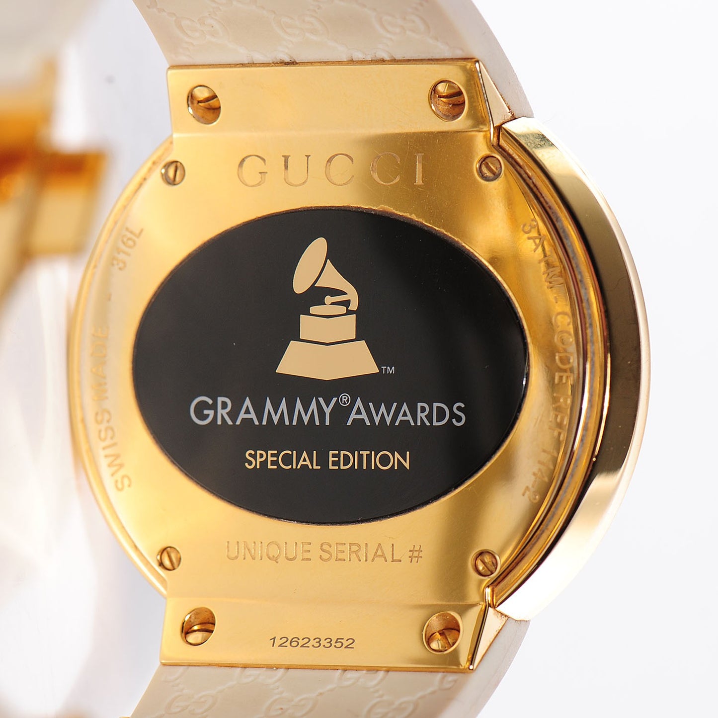 Stainless Steel Rubber 45mm Digital I-Gucci Guccissima Grammy Awards Watch