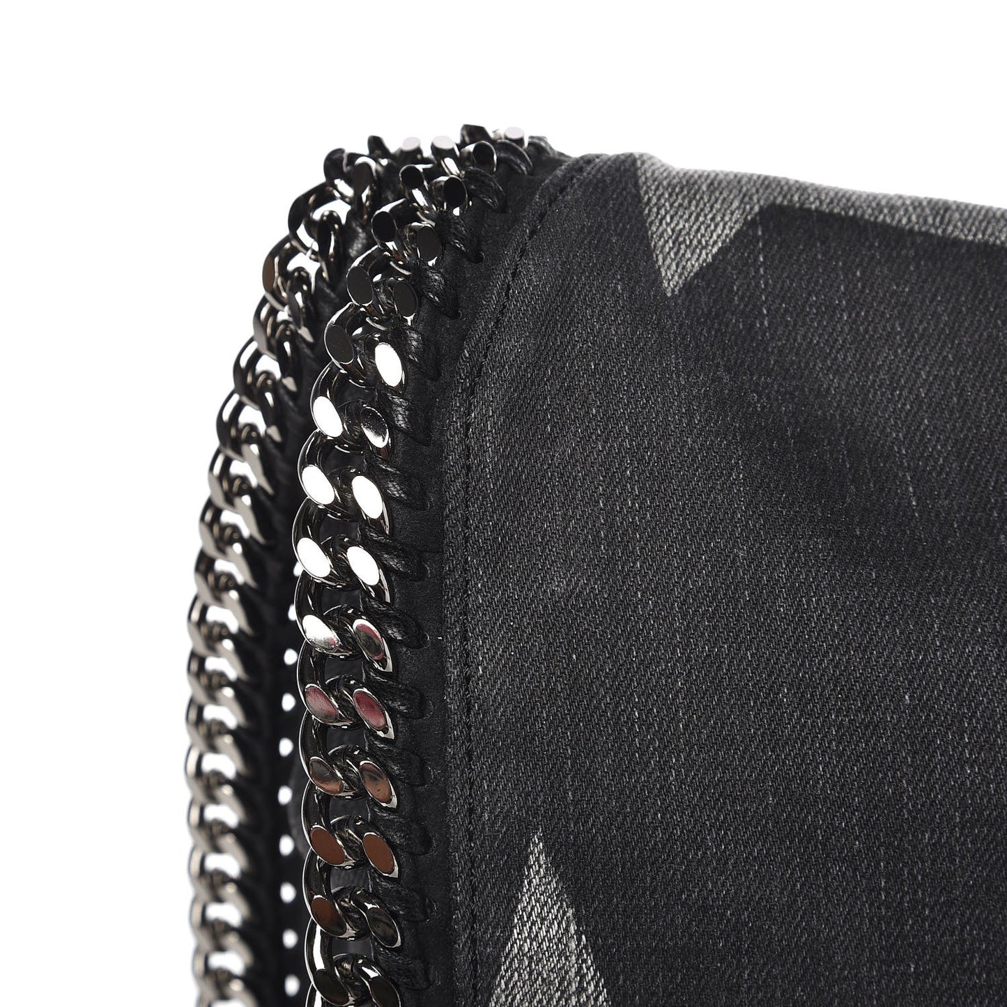 Denim Star Small Falabella Tote Black