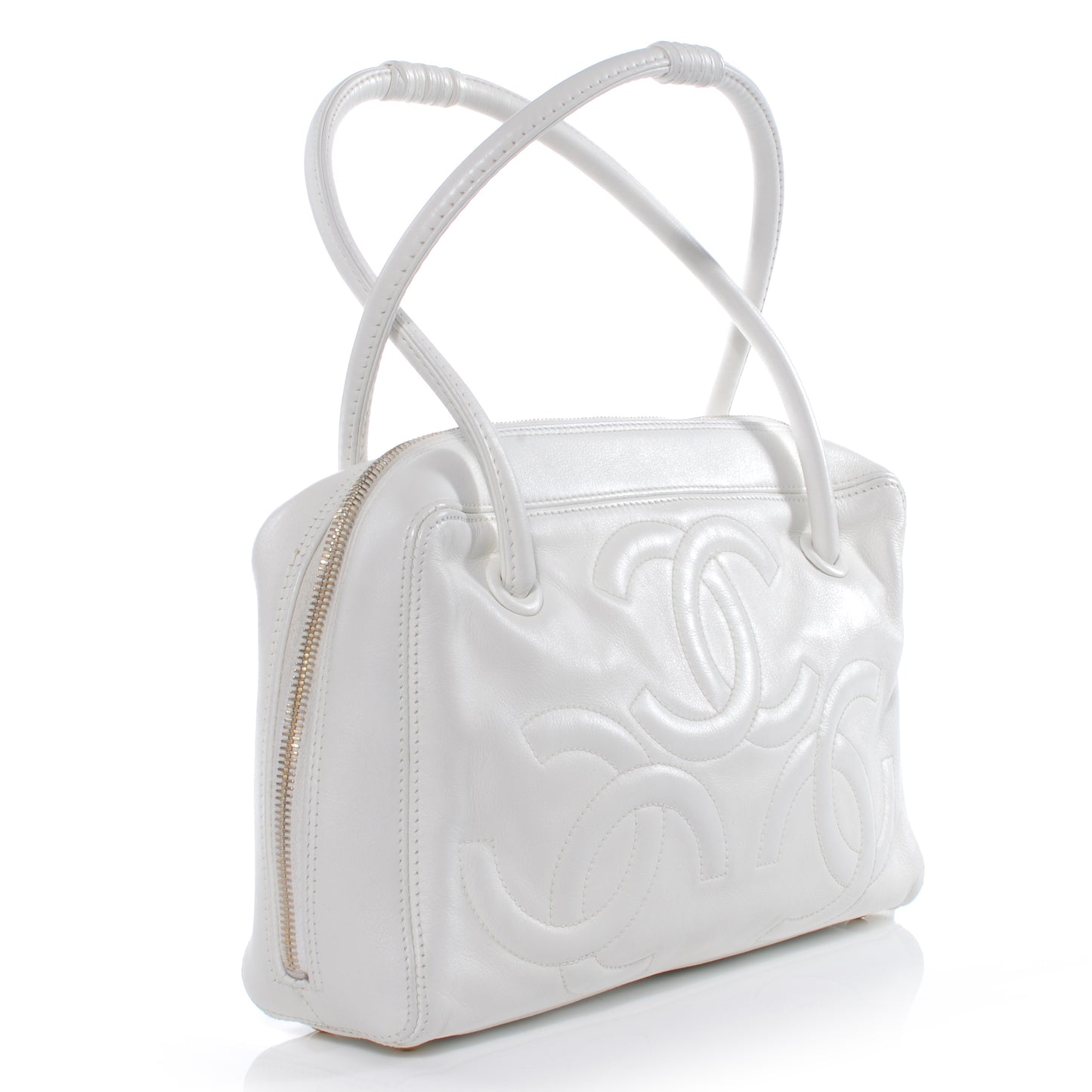 Lambskin CC Bowler White