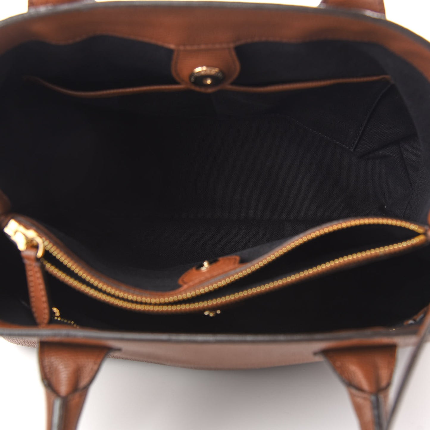 Grainy Calfskin House Check Medium Banner Tote Tan