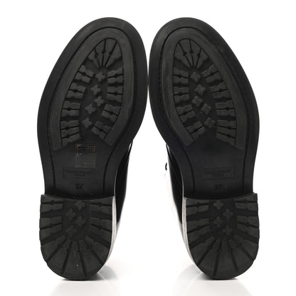 Saint Laurent Calfskin Womens Army Combat Boots 37 Black 5 of 9