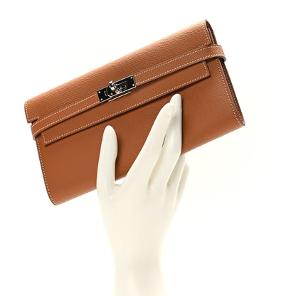 Hermes Epsom Kelly Longue Wallet Gold 2 of 10