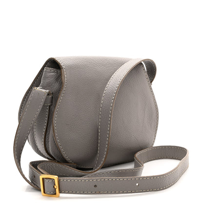 Chloe Calfskin Mini Marcie Round Crossbody Bag Grey 2 of 13