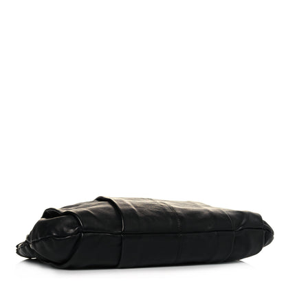 Christian Louboutin Calfskin Pleated Chain Hobo Black 4 of 12