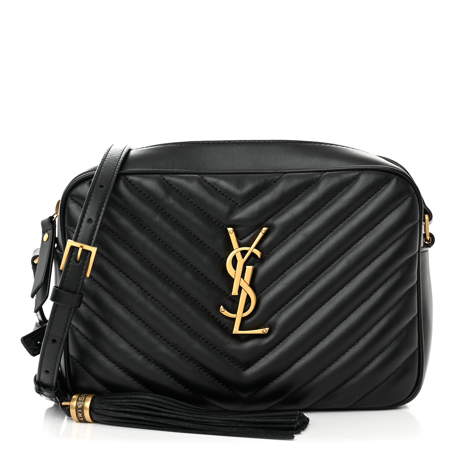 Saint Laurent Calfskin Matelasse Monogram Lou Camera Bag Black 1 of 11