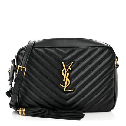 Saint Laurent Calfskin Matelasse Monogram Lou Camera Bag Black 1 of 11