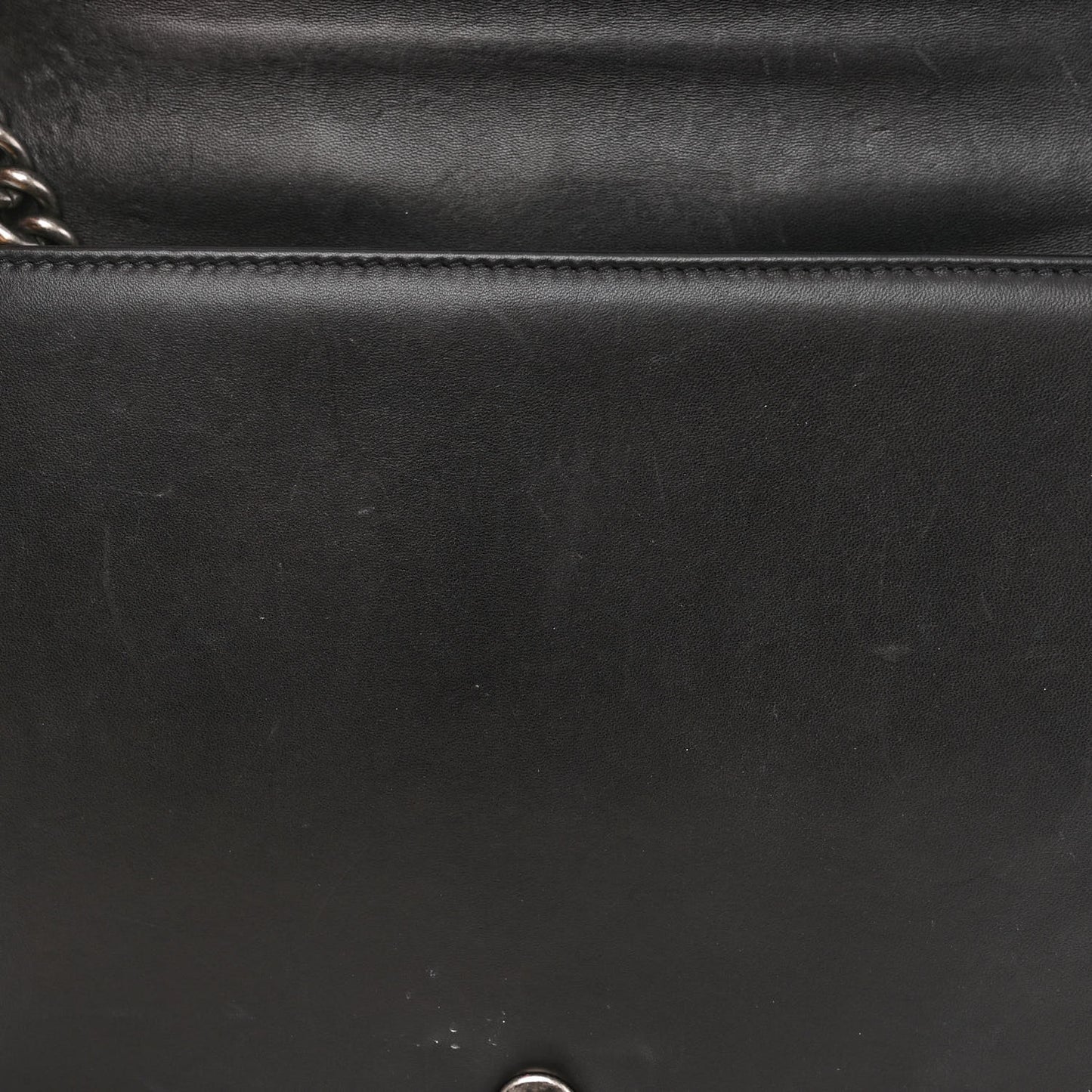 Lambskin Quilted Large Boy Flap Beige Black