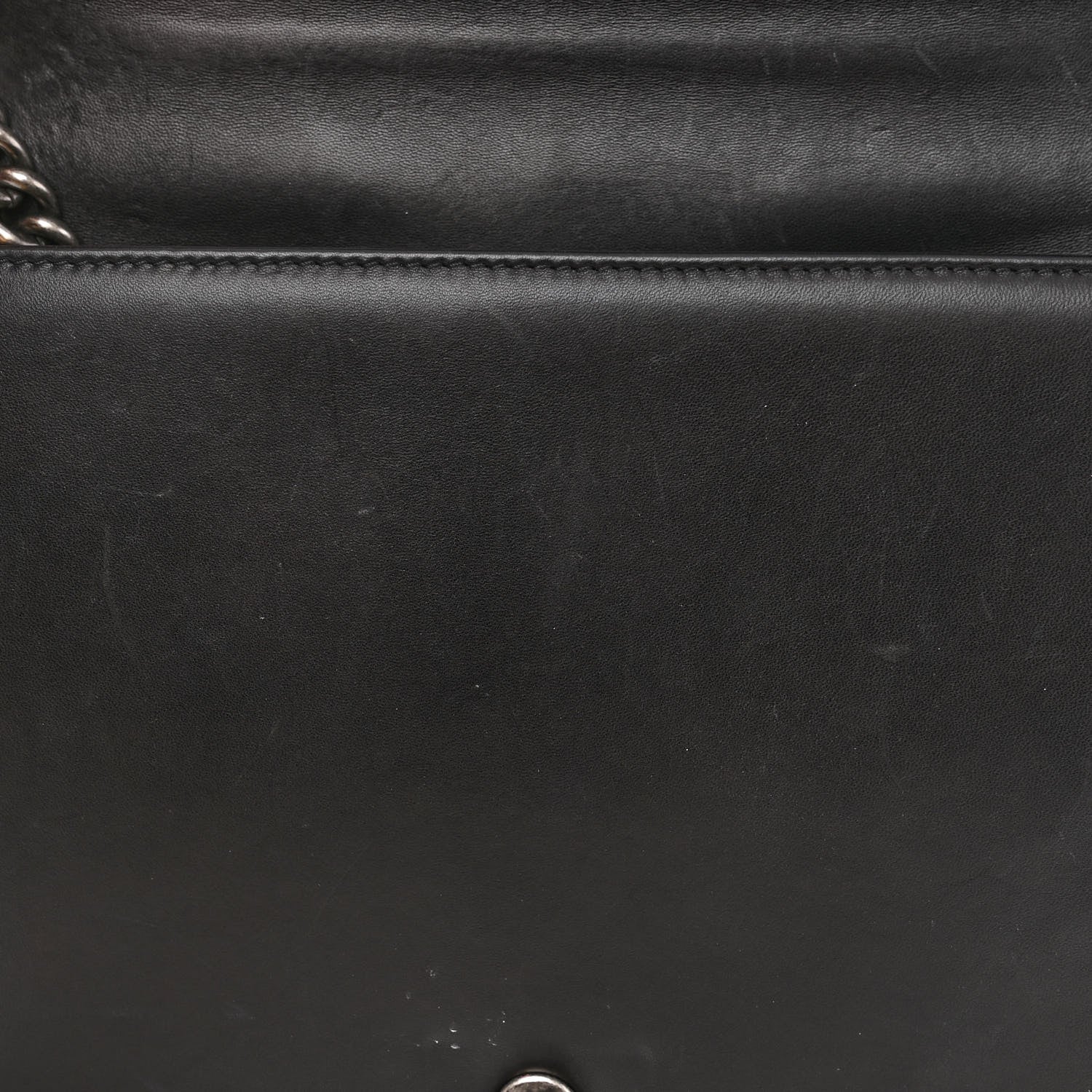 Chanel Lambskin Quilted Large Boy Flap Beige Black 13 of 13