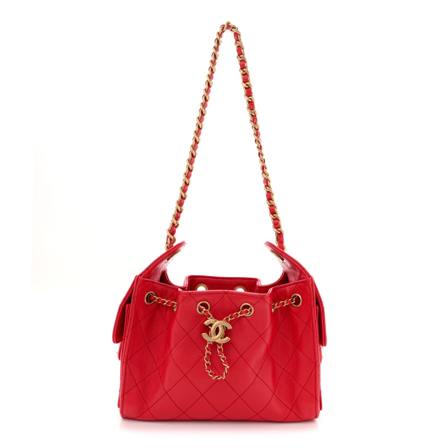 Caviar Quilted Mini Chanel 25 Handbag Red